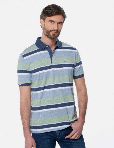 REMERA POLO JERSEY RAYADA Verde