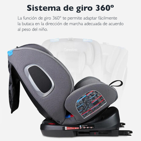 Butaca Carestino Montreal con ISOFIX 360 de 0 a 36kg Gris