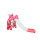 Tobogán Infantil Plástico Plegable Con Extensión Rosa/Gris