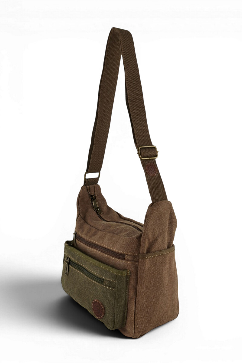 Bolso morral mensajero Marrón