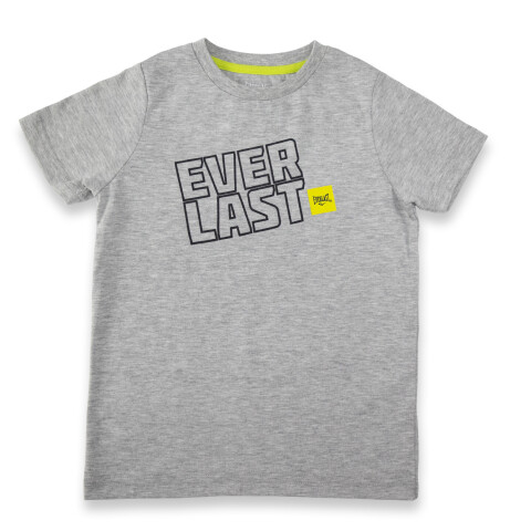TSHIRT BOYS COTT/POLY EVERLAST JR STROKE GY