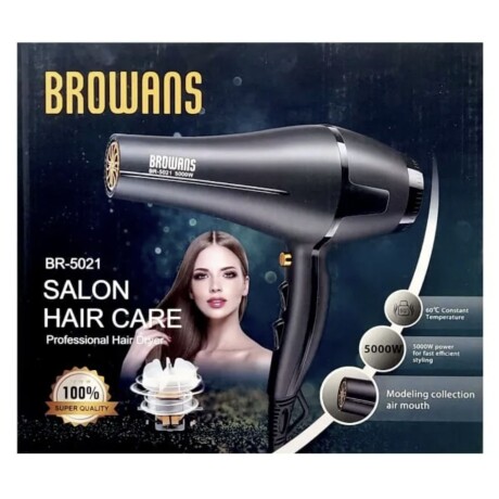 Secador de pelo frío/calor PRO Moser MS-7711 con 2 boquillas Negro
