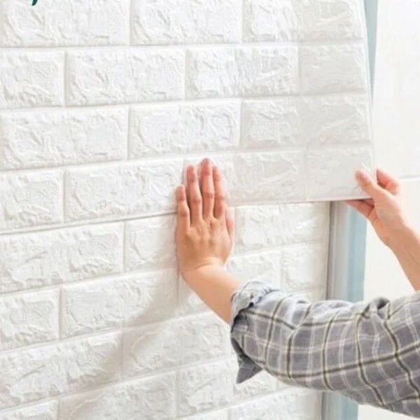 REVESTIMIENTO AUTO ADHESIVO 3D 70 X 77 CM X 3 MM - LADRILLO BLANCO X 10 REVESTIMIENTO AUTO ADHESIVO 3D 70 X 77 CM X 3 MM - LADRILLO BLANCO X 10