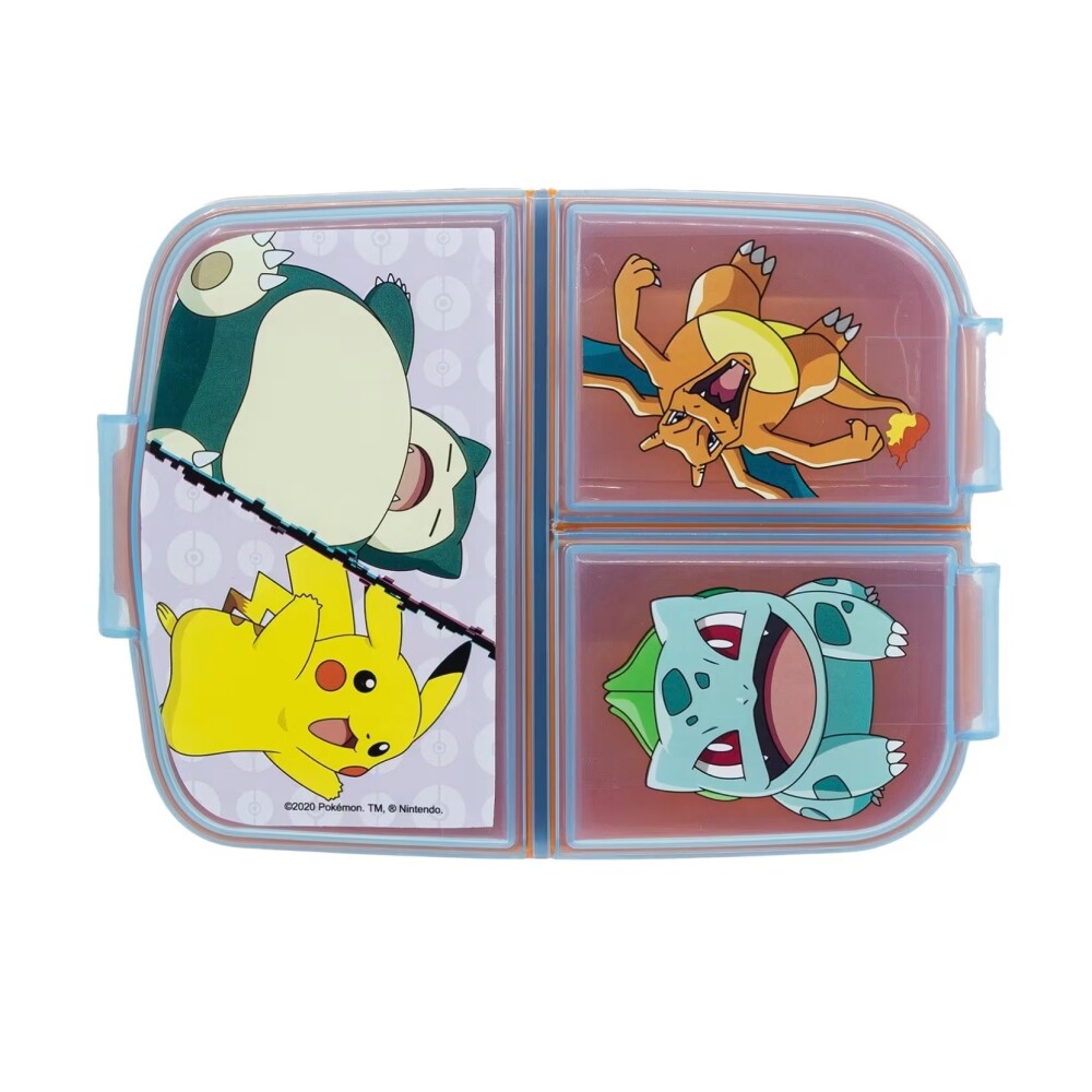 Lunchera Pokémon con 3 Compartimentos - Stor BAZAR PLASTICO LUNCHERA MULTICOMPART POKEMON 8020 -