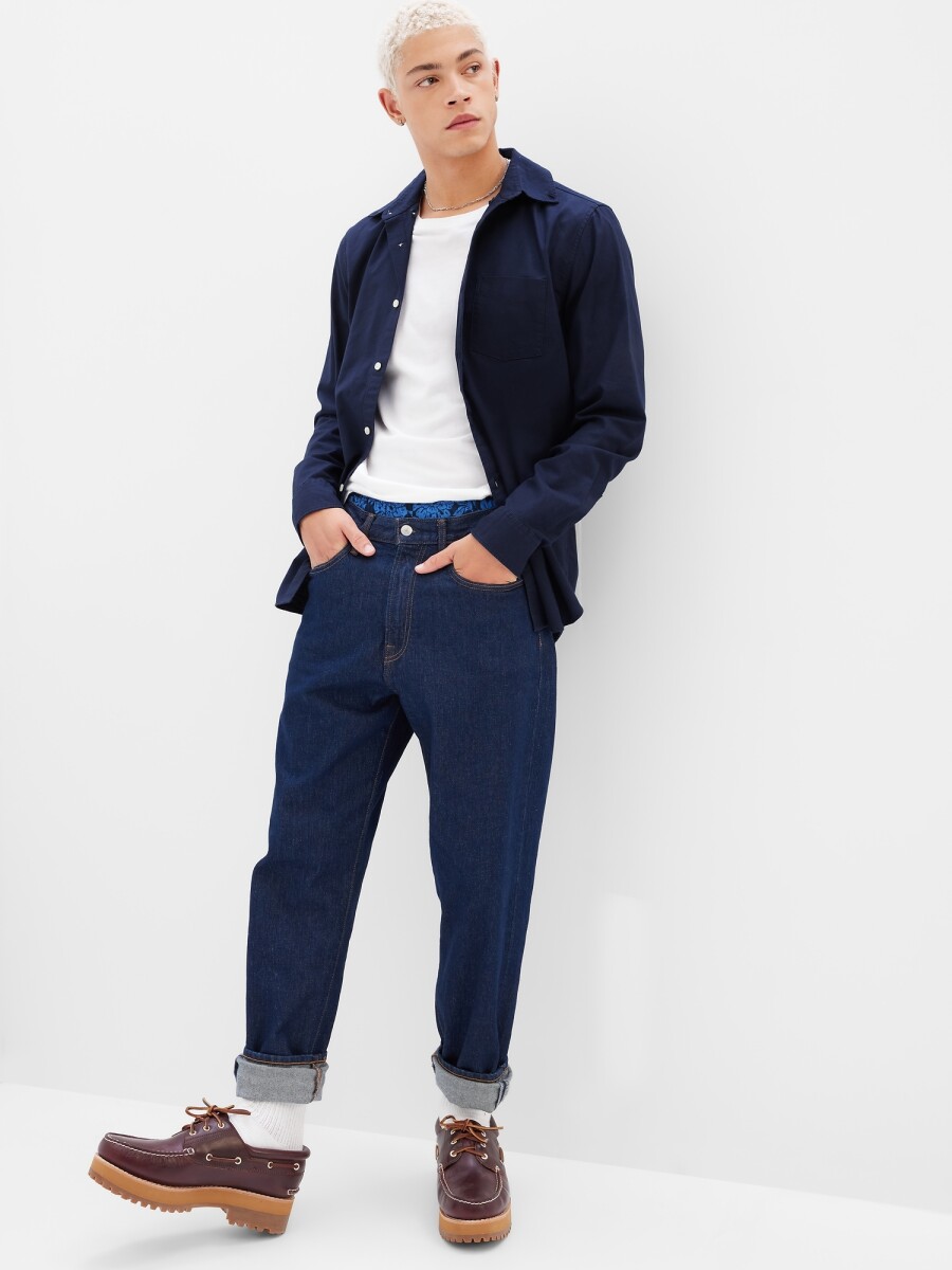 V-LS STANDARD OXFORD - TAPESTRY NAVY 