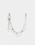Llavero Metal Llavero Y Bag Charm Cadena - Plateado