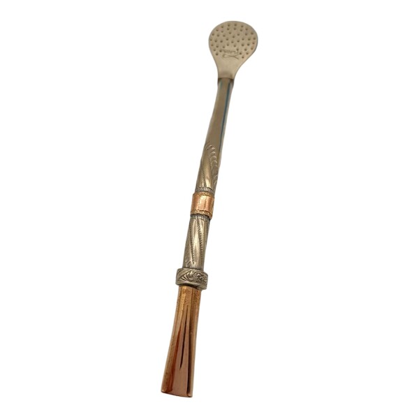 Bombilla criolla - PLATA Y ORO - 21 bmpo21po