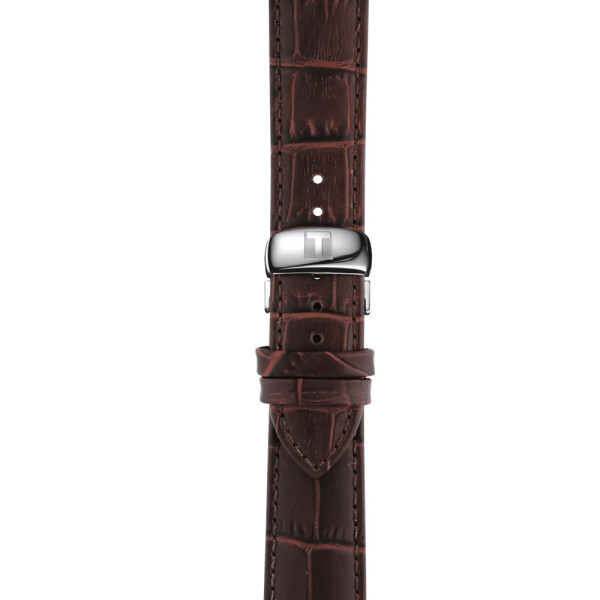 Reloj Tissot Tradition con esfera blanca y correa de cuero marrón Reloj Tissot Tradition con esfera blanca y correa de cuero marrón