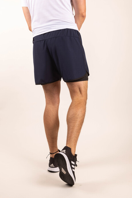 Short con calza interna Azul marino