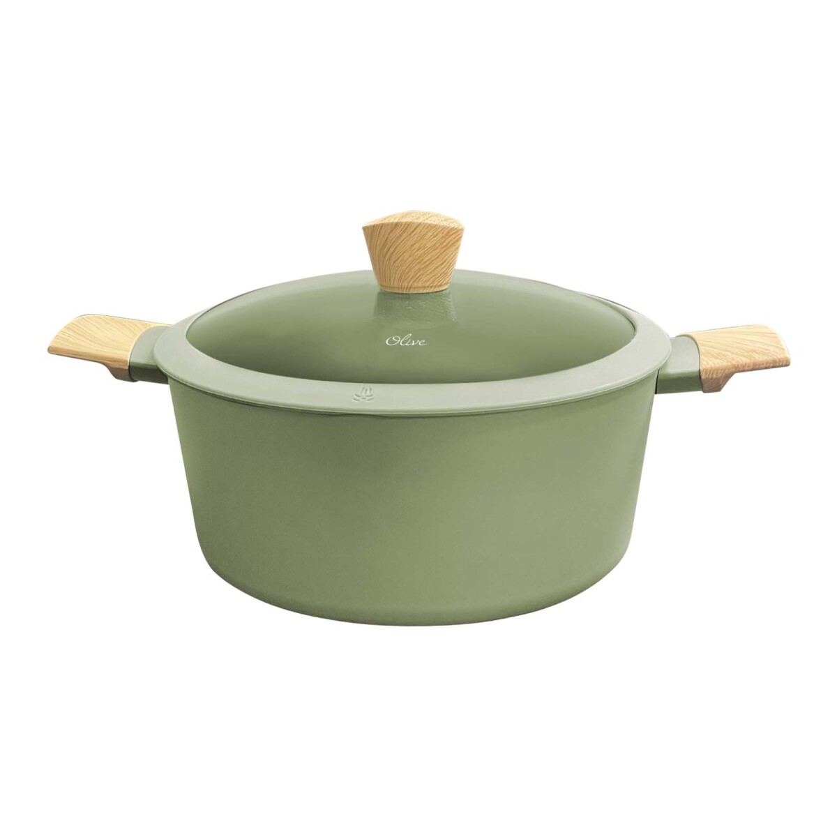 CACEROLA C/ANTIADHERENTE - ALUMINIO VERDE OLIVA 