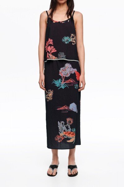 FALDA MIDI Kaki
