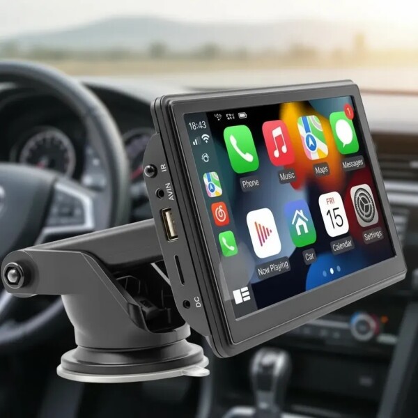 Pantalla Tactil 7 Carplay Y Android C/soporte Auto Wifi PANTALLA TACTIL PARA AUTO 7" X500W