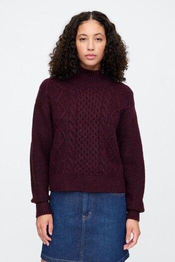 Buzo Polera Ochos Mujer Burgundy 509