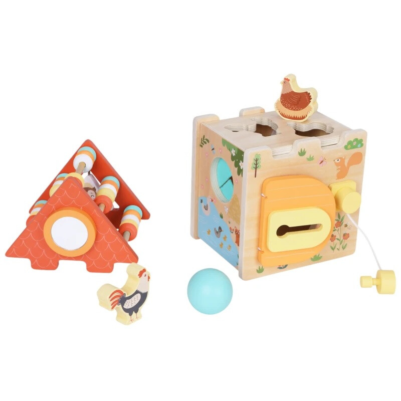 Juego Didactico de Madera 2 en 1 Activity Farm Juego Didactico de Madera 2 en 1 Activity Farm