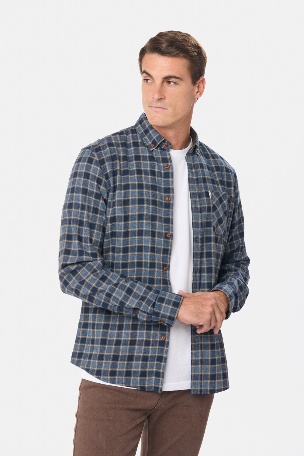 CAMISA DE VIYELA Piedra