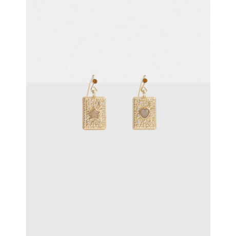 Aros Colgantes Con Dije Naipe Dorado