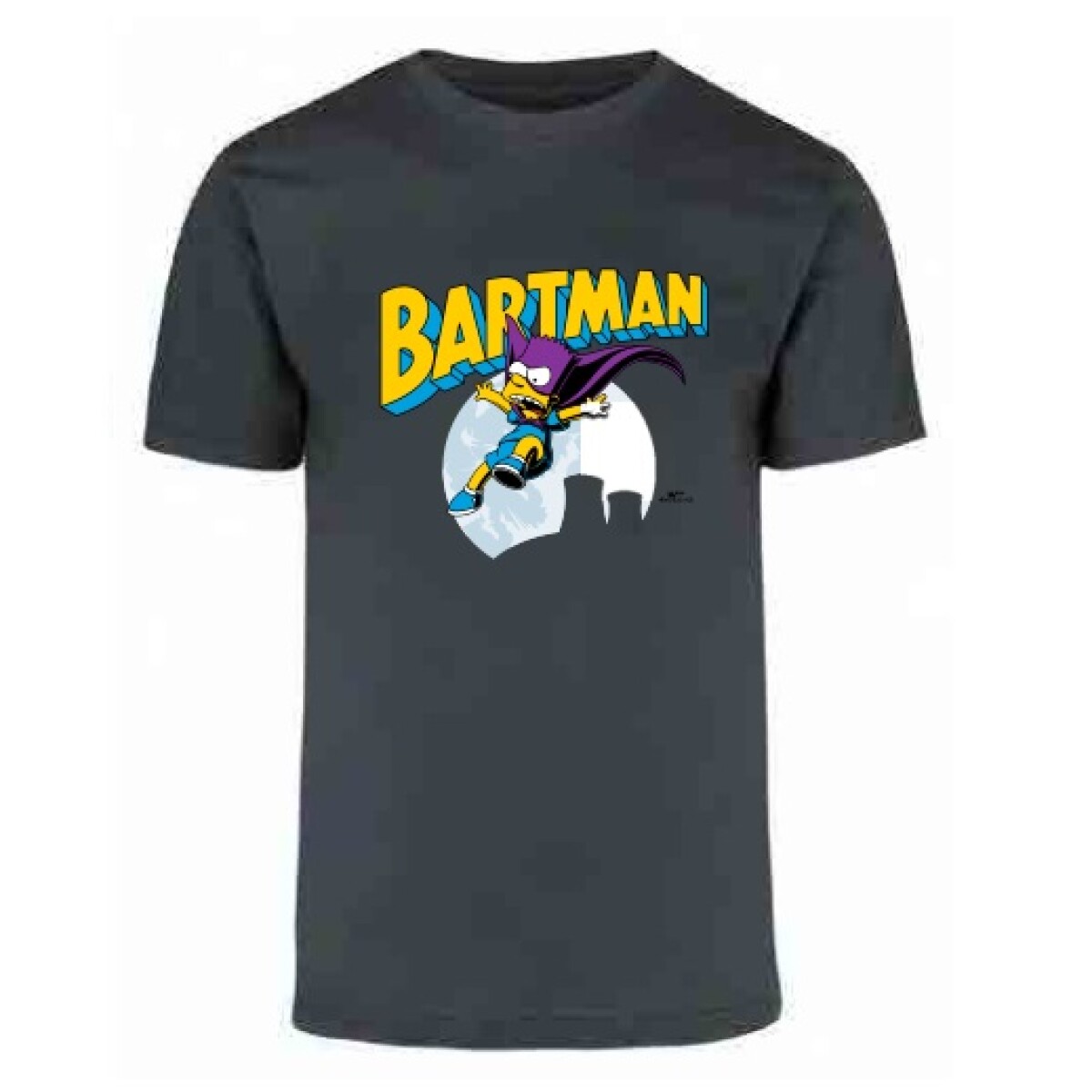 Camiseta Remera a la Base Simpsons Bartman - GRIS-OSCURO 