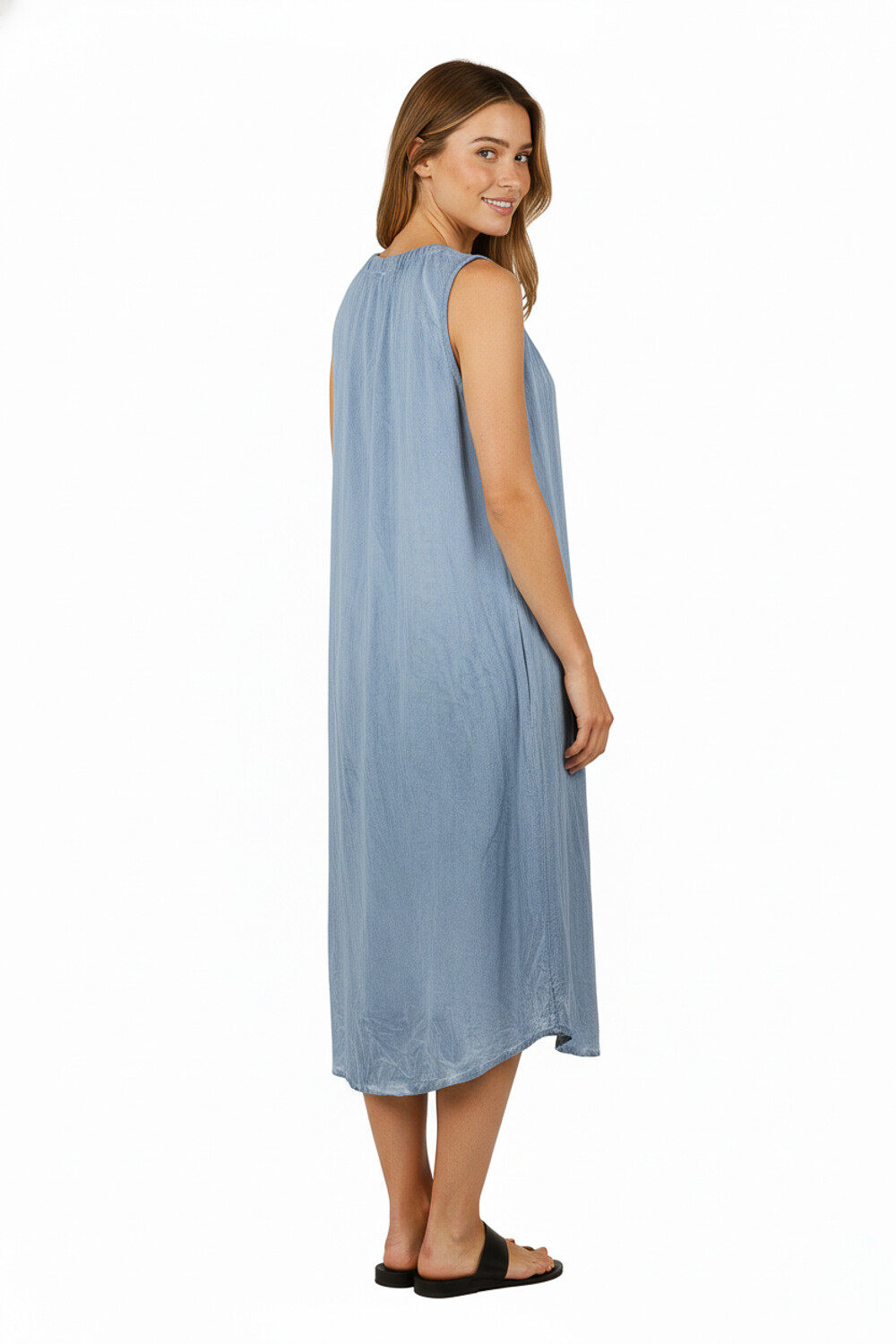 Vestido Yandor Azul Piedra