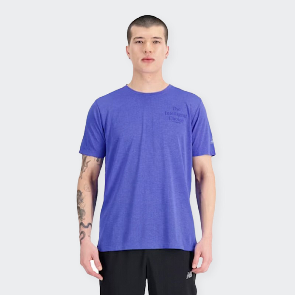 Remera New Balance Impact Run Sleeve - Azul 