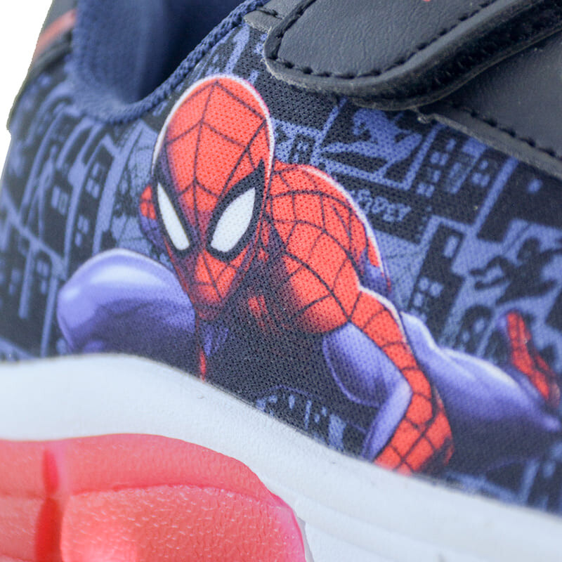 Championes Marvel Spiderman con Luces de Niños - SPICFW24003 Negro-rojo