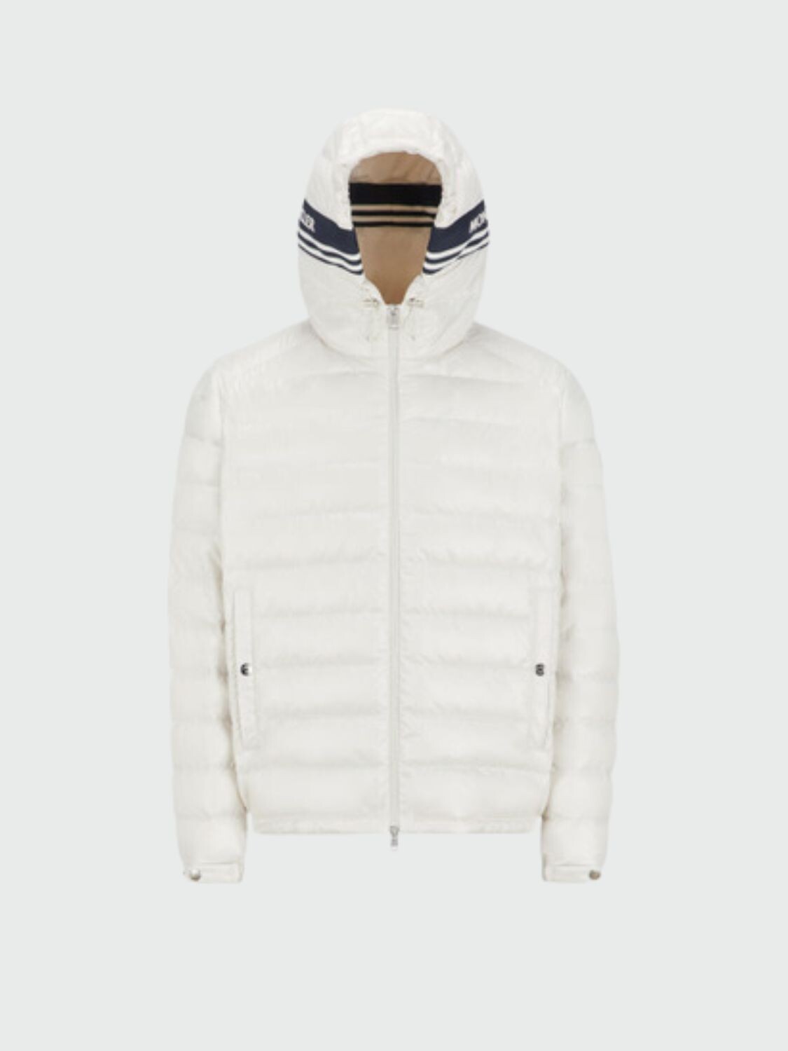 Moncler -Chaqueta con capucha ajustable, rellena de plumas, CORNOUR Blanco