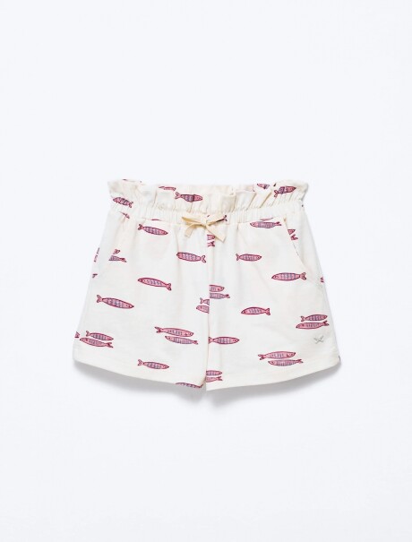 SHORT INFANTIL ESTAMPADO BEIGE