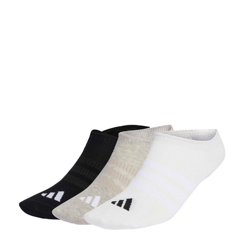 Medias Unisex Adidas T Ess Ns 3P Negro - Blanco - Gris