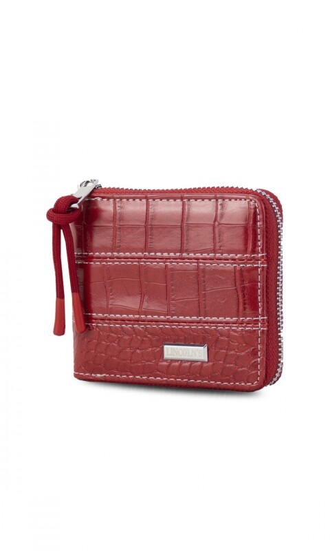 BILLETERA CANDELA CROCO GRANATE