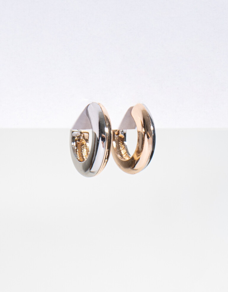 Aros Argollas Metal Argollas Chunky - Dorado