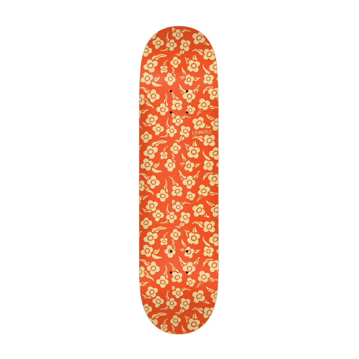 Deck Krooked Flowers 8.06" (Orange) (Lija incluida) 
