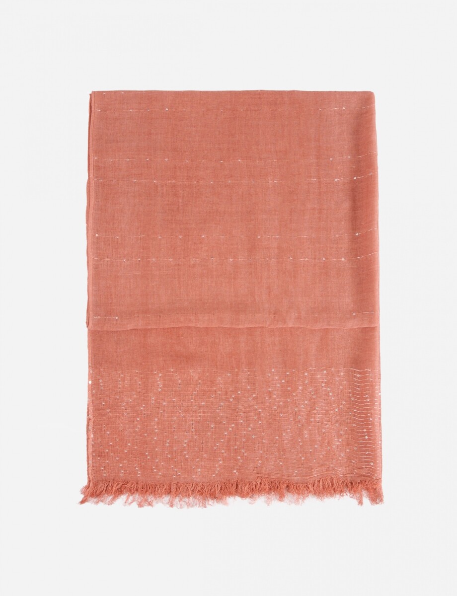 Pashmina con textura - lacre 