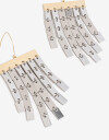Aros Colgantes Largos Metal Aros Colgantes Largos, Statement Night - Combinacion Bicolor