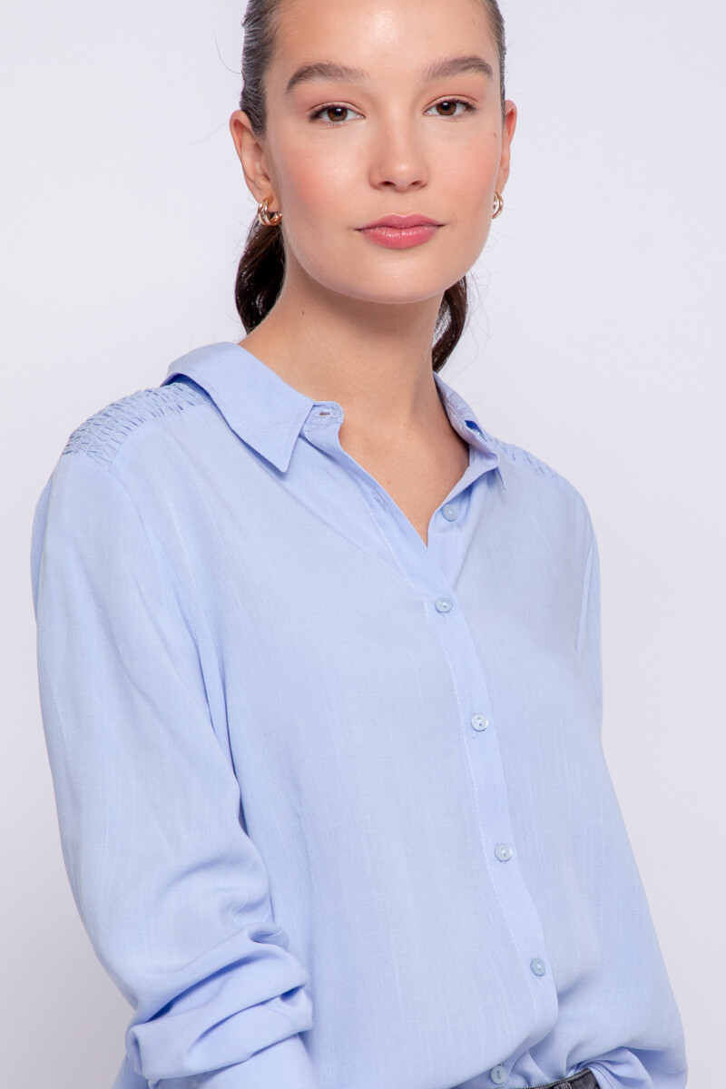 CAMISA MORGANA Celeste Grisáceo