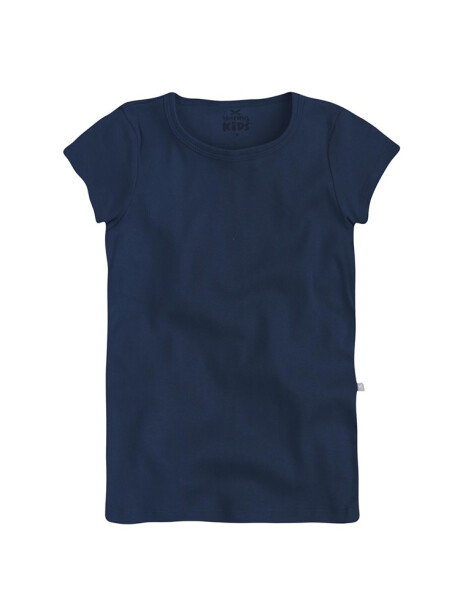 CAMISETA BÁSICA DE NIÑA MANGA CORTA AZUL