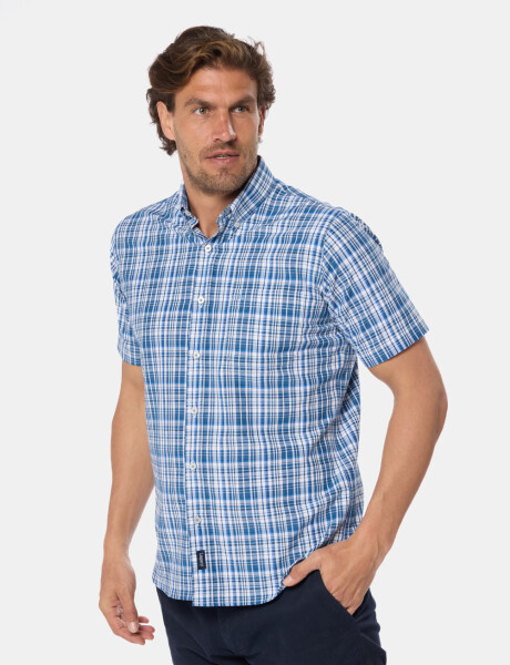 CAMISA SPORT A CUADROS Azul