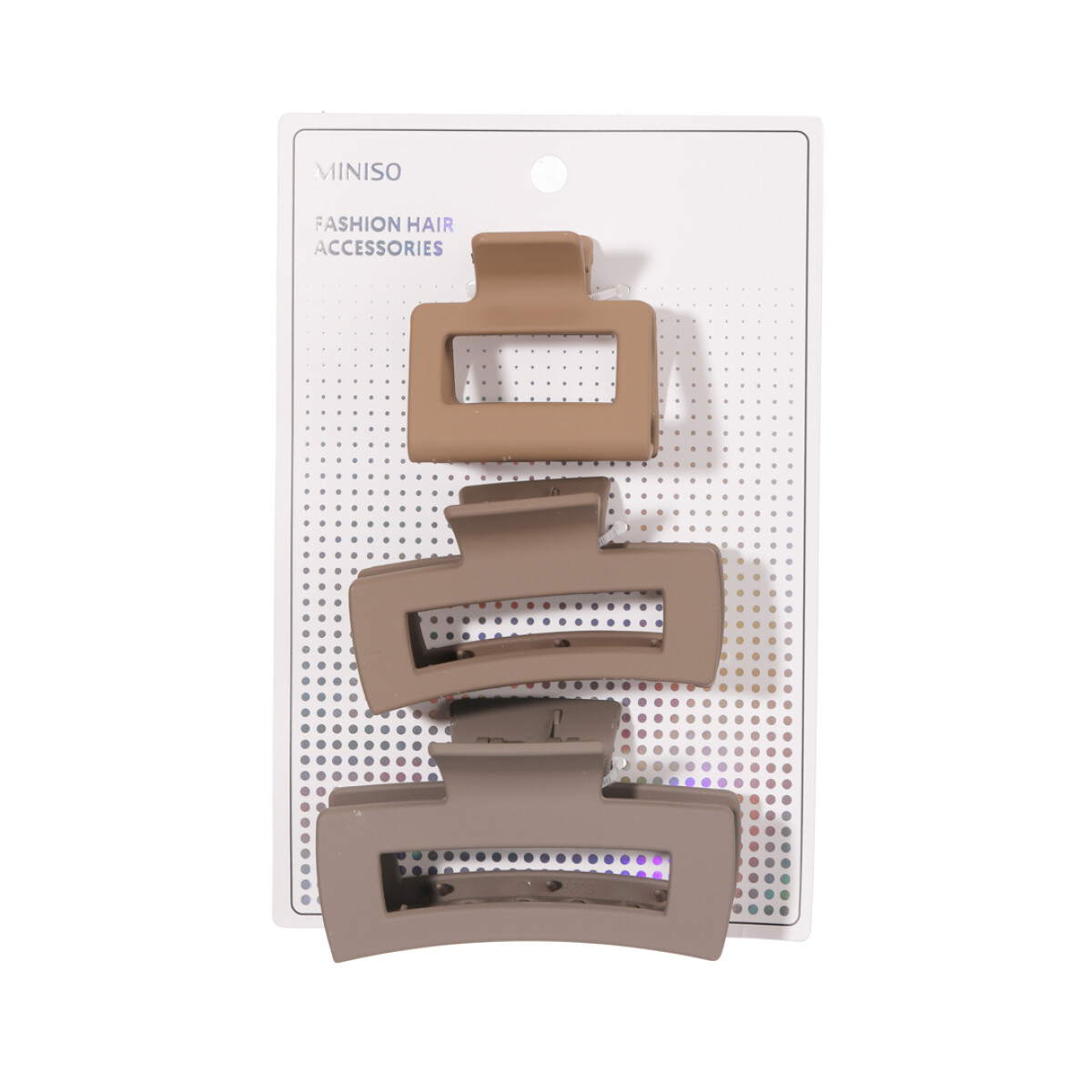 Pinza de cabello 3pcs - marrón 