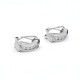 Aros En Oro 18K Blanco Y Brillantes Aros En Oro 18K Blanco Y Brillantes