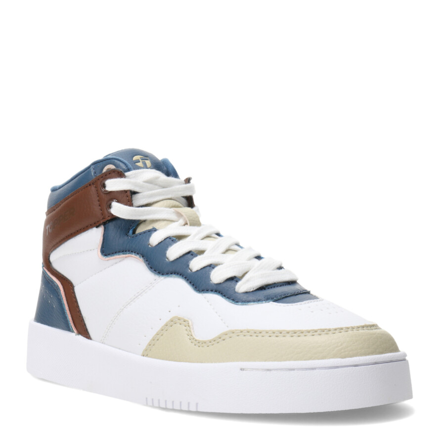 Championes de Mujer Topper Terre Mid Blanco - Azul - Beige