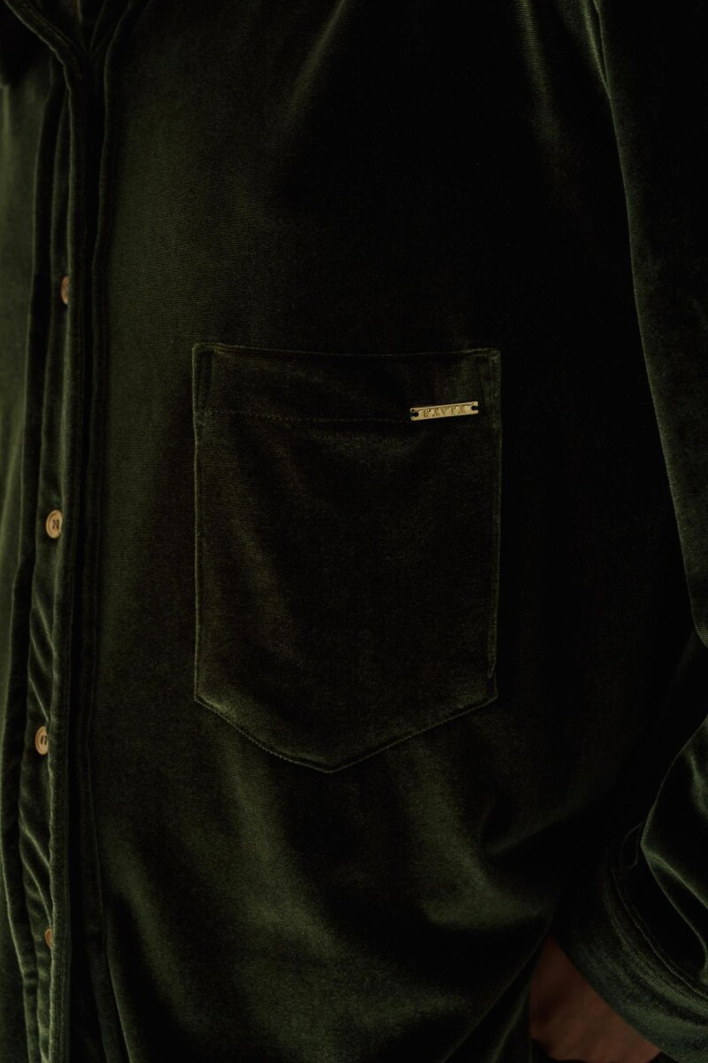 Camisa Bimba Velvet Verde Safari