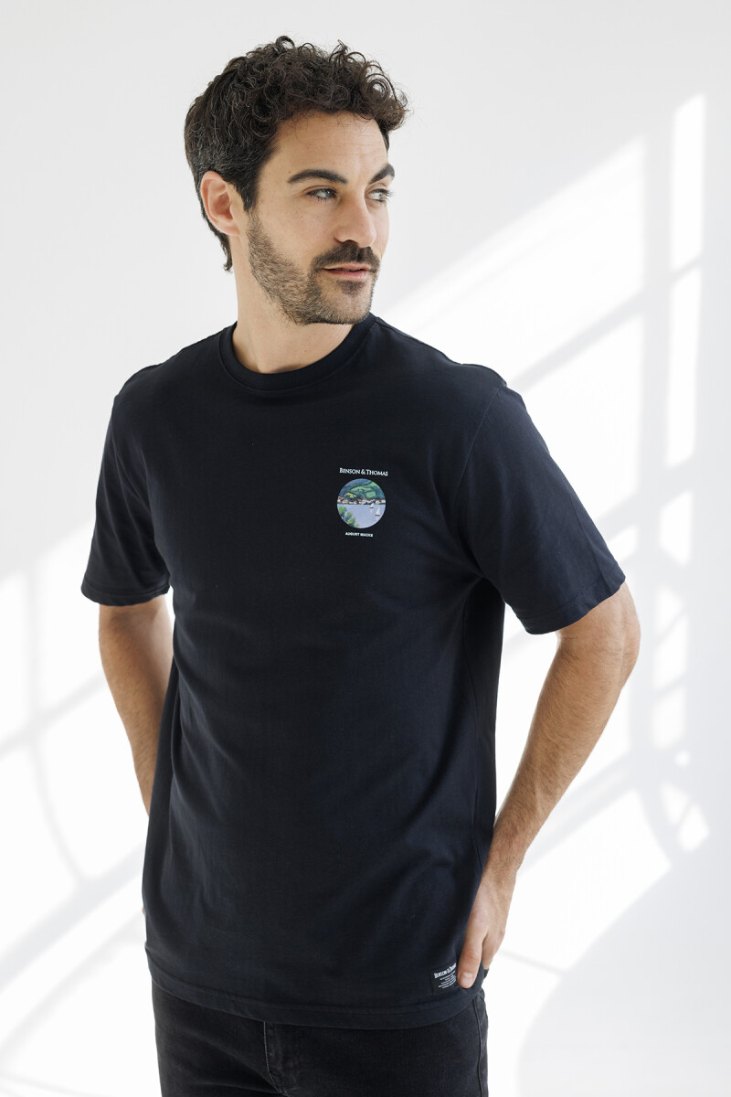 T-SHIRT PAYSAGE - NEGRO 