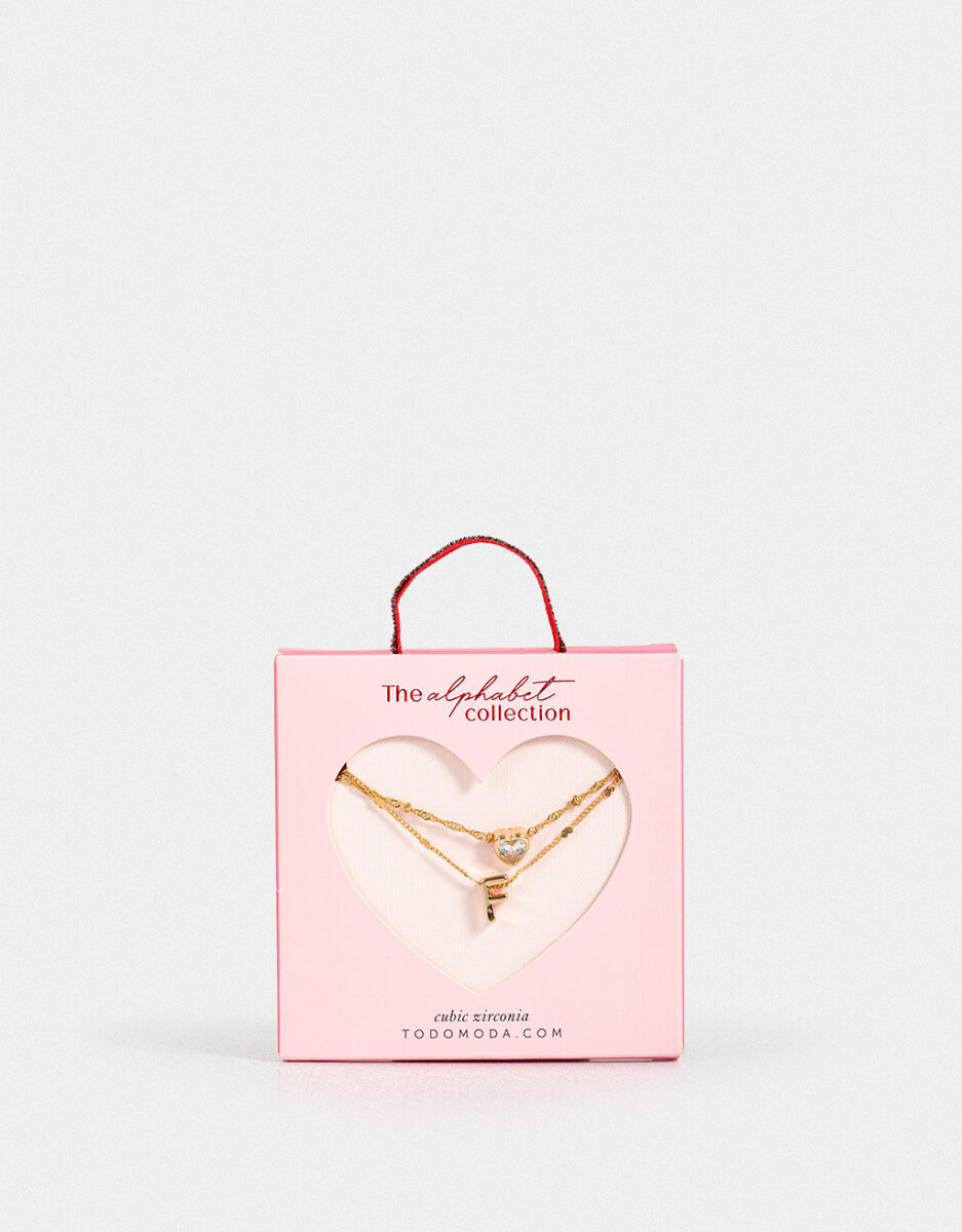 Collar Corto Cubic Inicial "f" 