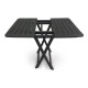 Mesa Plegable Para Jardín Camping Patio NEGRA Mesa Plegable Para Jardín Camping Patio NEGRA