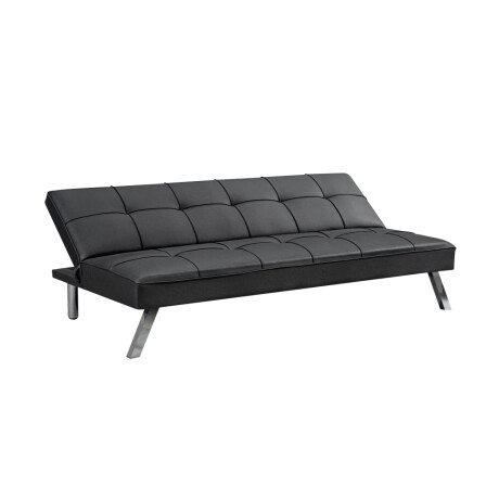Sofá cama tapizado en PU negro 095 Sofá cama tapizado en PU negro 095