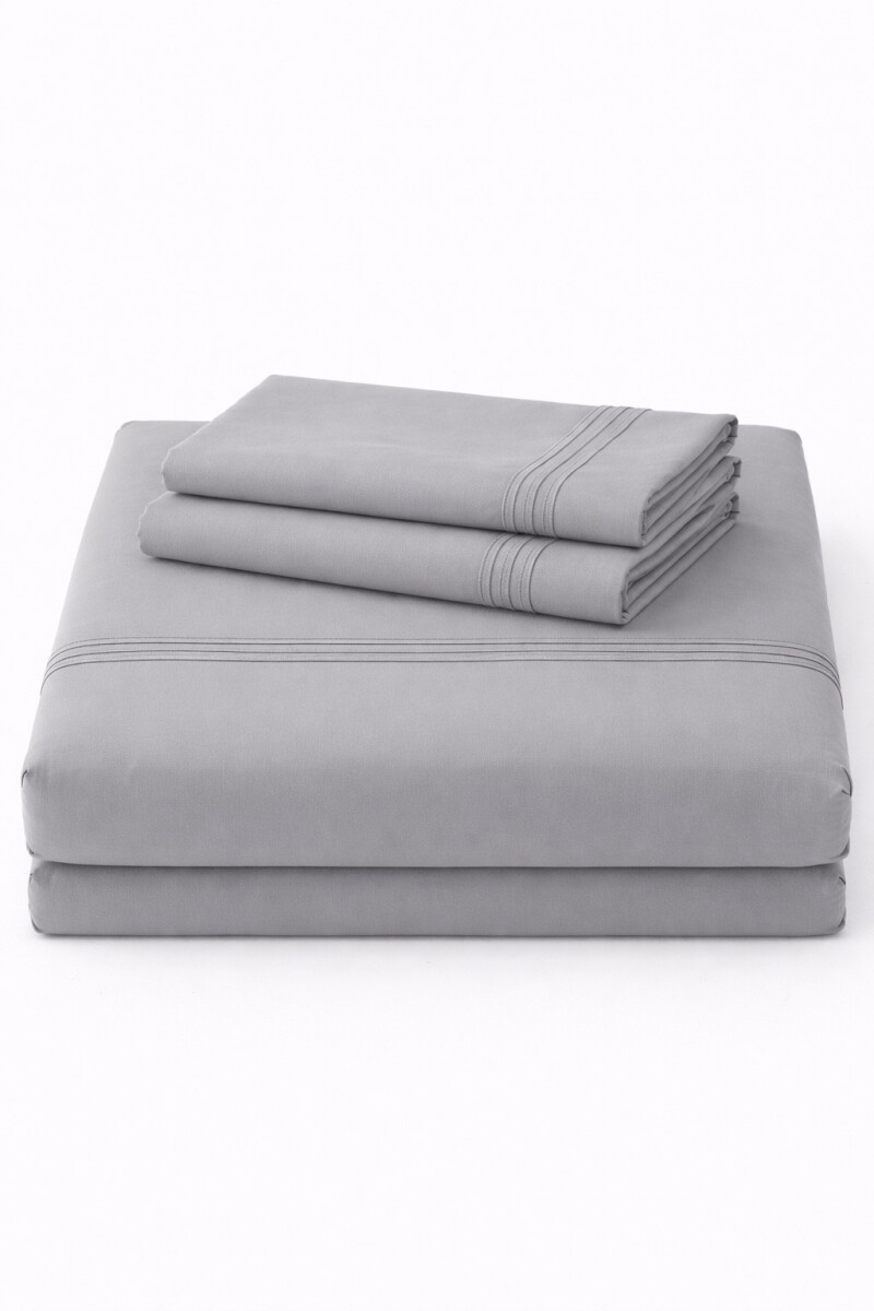 JUEGO DE SABANAS 2 PLAZAS EGYPTIAN - GRIS 