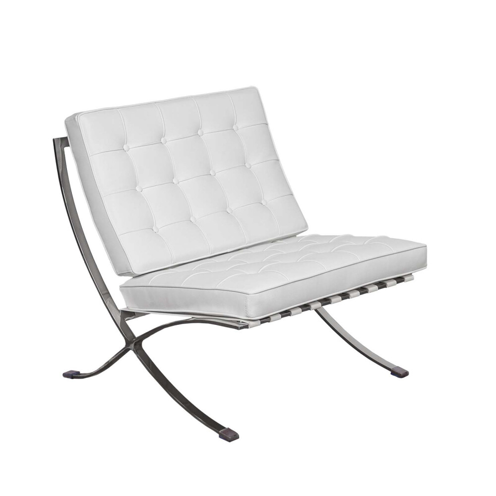 BUTACA C/PUFF PU BLANCO BARCELONA