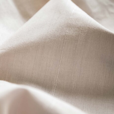 JUEGO DE SÁBANAS 2 PLAZAS ALGODON NATURAL-BEIGE COTTON BASIC 180 HILOS BEIGE