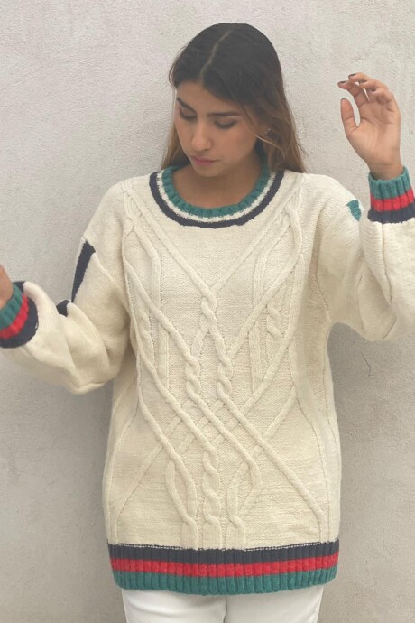 SWEATER VOLUTO BLANCO