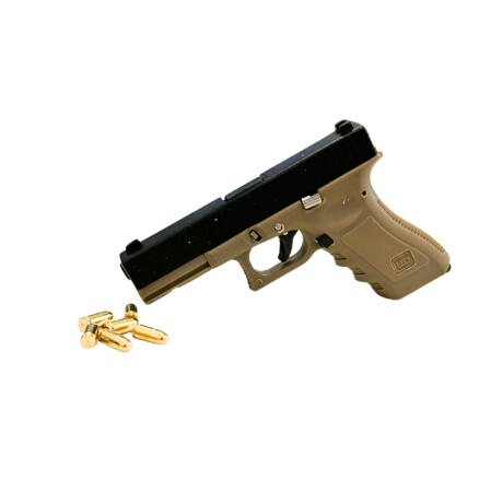 Llavero réplica miniatura Glock 17 Caqui