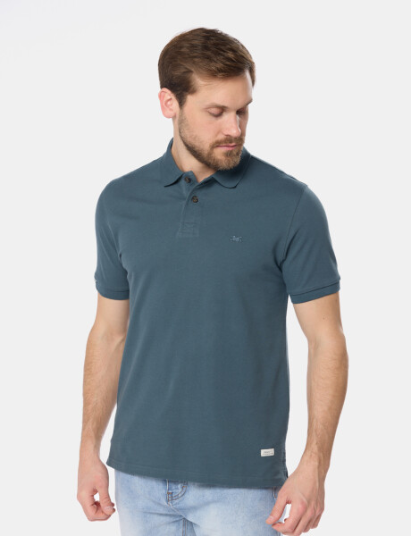 REMERA POLO PIQUE LISA Petroleo