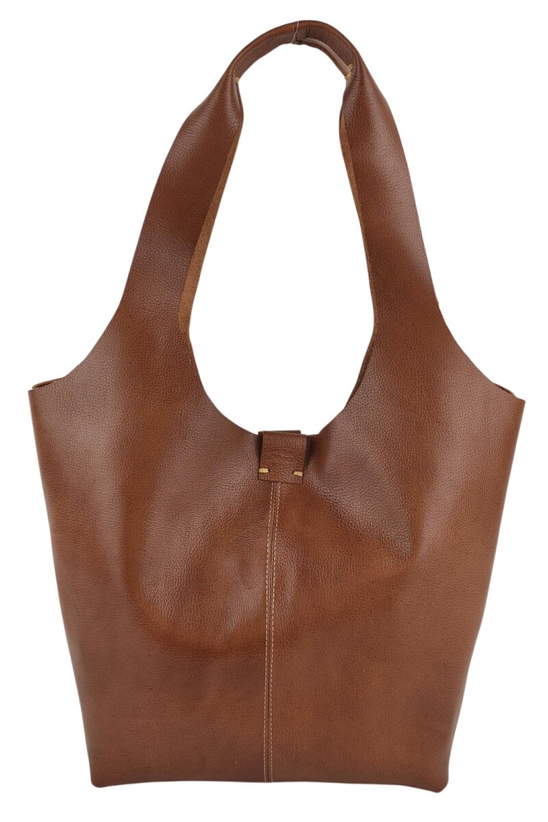 Tote Bag de Cuero Genuino Marrón